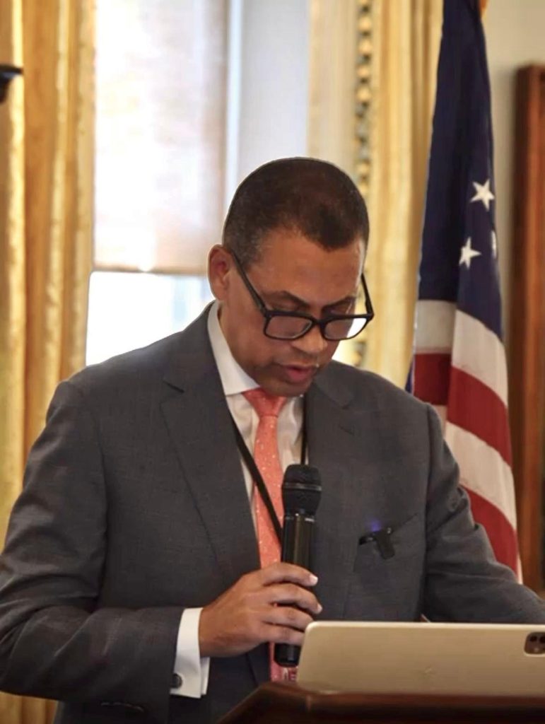 Guido Gomez Mazara durante su discurso pronunciado en la Cumbre sobre Trata de personas en Washington D.C