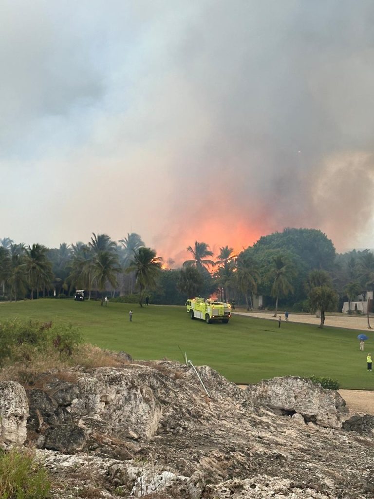 incendio en la zona de villas de Caleton
