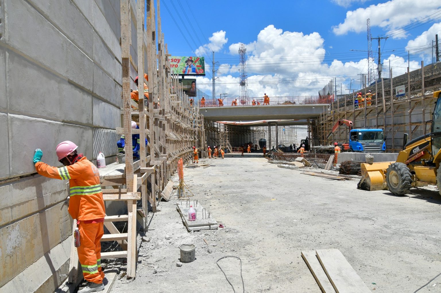 carriles en Cruce de Pintura por trabajos