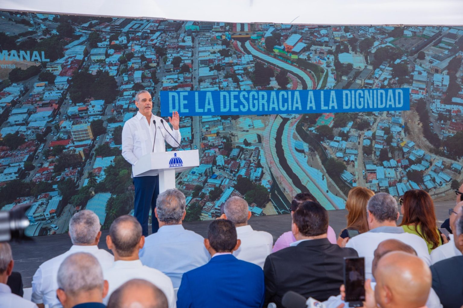 Abinader resalta avances en saneamiento del Arroyo Gurabo con un 80 de ejecucion