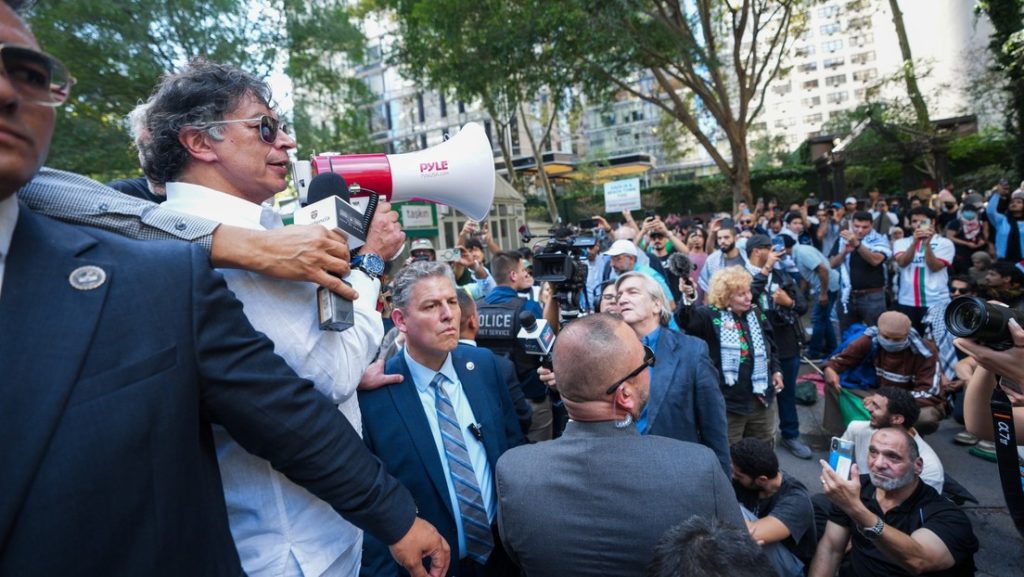 Gustavo Petro protesta contra Israel. Nueva York eljacaguero