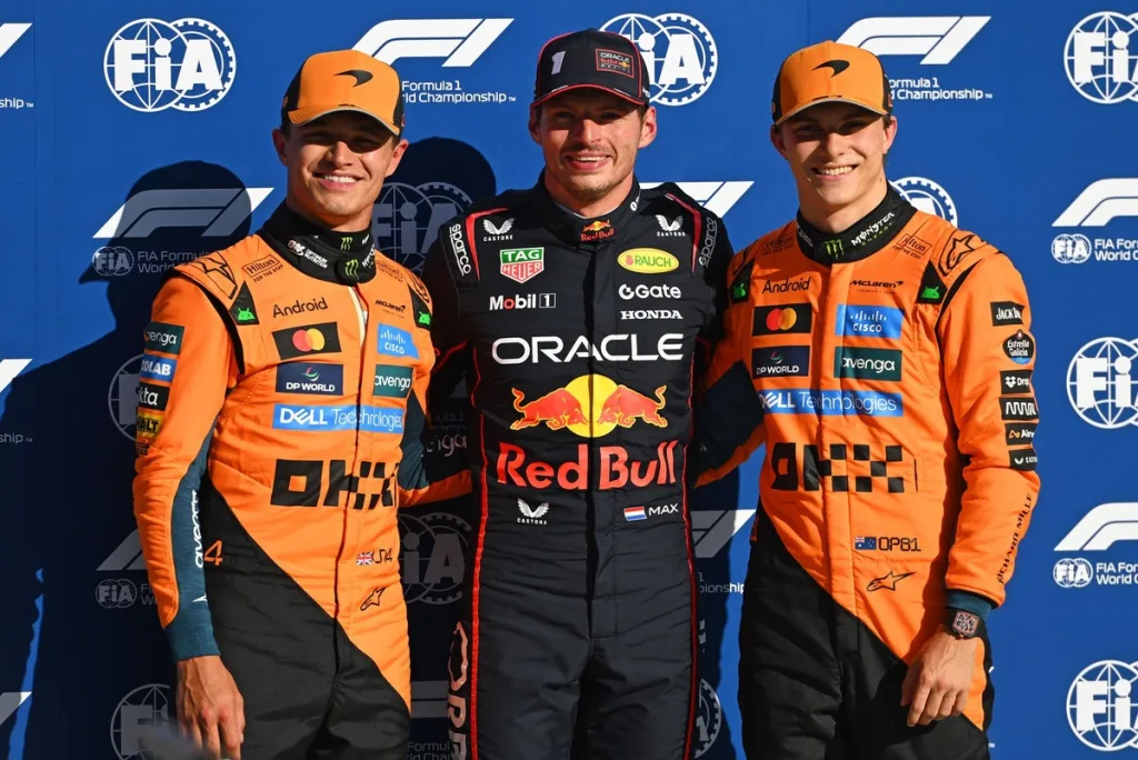 Piastri Norris y Verstappen pelean punto a punto por el titulo mundial 2025