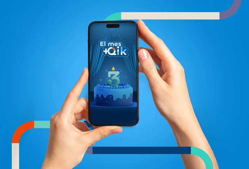 Qik Banco Digital celebra su tercer aniversario con un mes de promociones Fotomontaje aniversario Qik Banco Digital