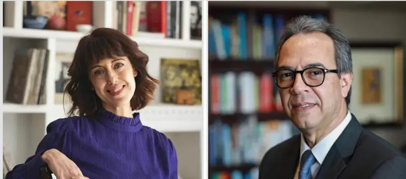 Trascendencia de los pensamientos filosófico-literarios de Irene Vallejo y José Mármol Irene Vallejo y Jose Marmol. Foto suministrada Festuval Mar de Palabras