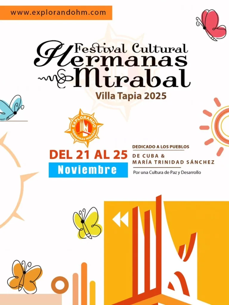 Coopunión llama a visitar Festival Cultural Hermanas Mirabal Afiche promocional del Festival Cultural Hermanas Mirabal 2025
