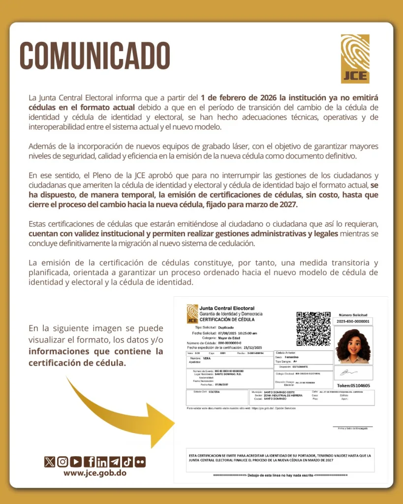JCE inicia transición definitiva hacia la nueva cédula de identidad en el país JCE inicia transicion definitiva hacia la nueva cedula de identidad en el pais1