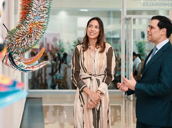 Roberto Ángel Salcedo recorre Centro de Convenciones UTESA durante agenda cultural en Santiago Melany Rodriguez Roberto Angel Salcedo eljacaguero