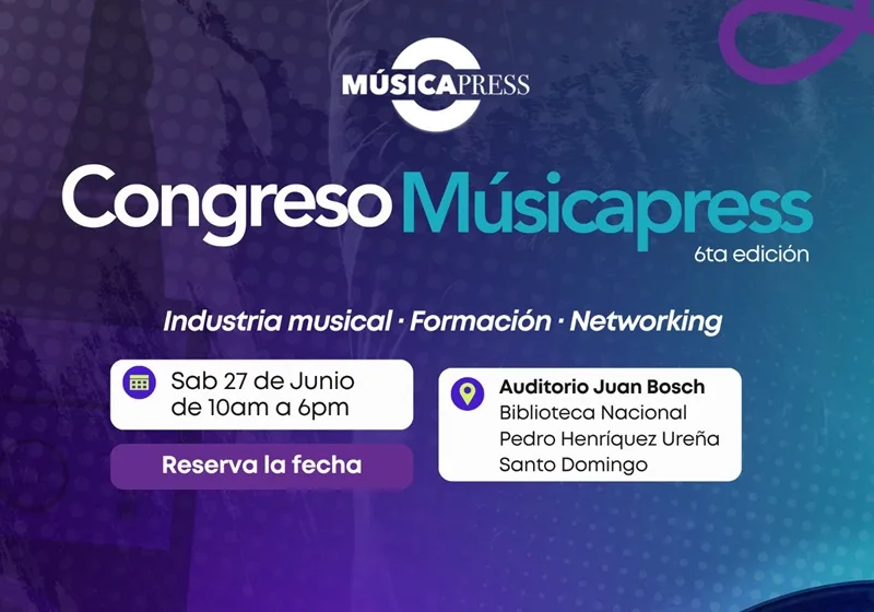 Congreso Músicapress reunirá expertos de la música en Santo DomingoSexta edición abordará industria creativa y auge del merengue típico 6dc58b81 0388 4eba b048 961f755dda5f