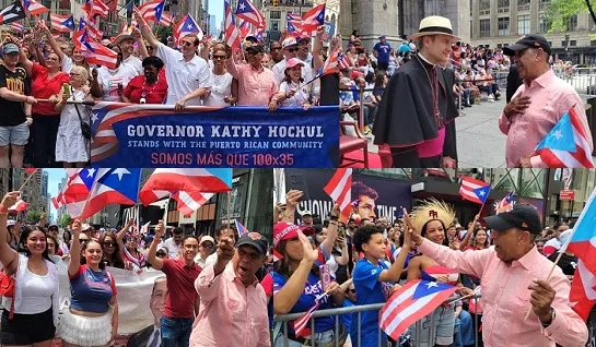 Congresista Espaillat se da baño de pueblo durante el Desfile Nacional Puertorriqueño este domingo en NY Congresista Espaillat se da bano de pueblo durante el Desfile Nacional Puertorriqueno este domingo en NY