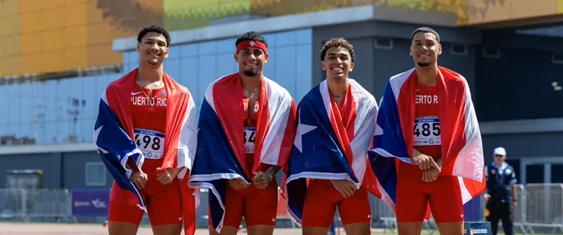 Puerto Rico acaricia la clasificación de sus seis relevos para Santo Domingo 2026 Foto Cuarteta masculina 4X400