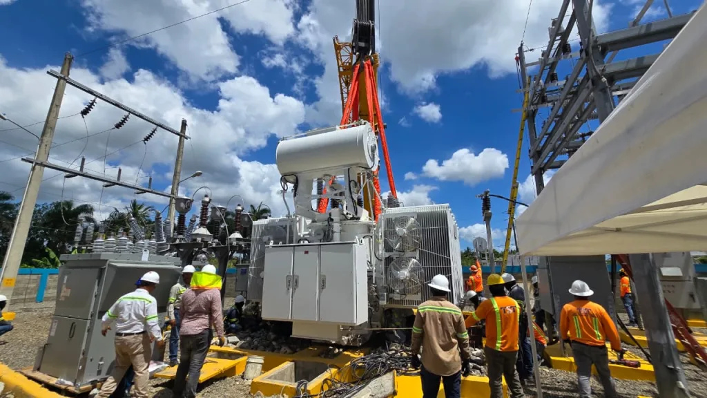 Edenorte moderniza la subestación de Cotuí con inversión de RD$94 millones transformador en Subestacion de Cotui 2