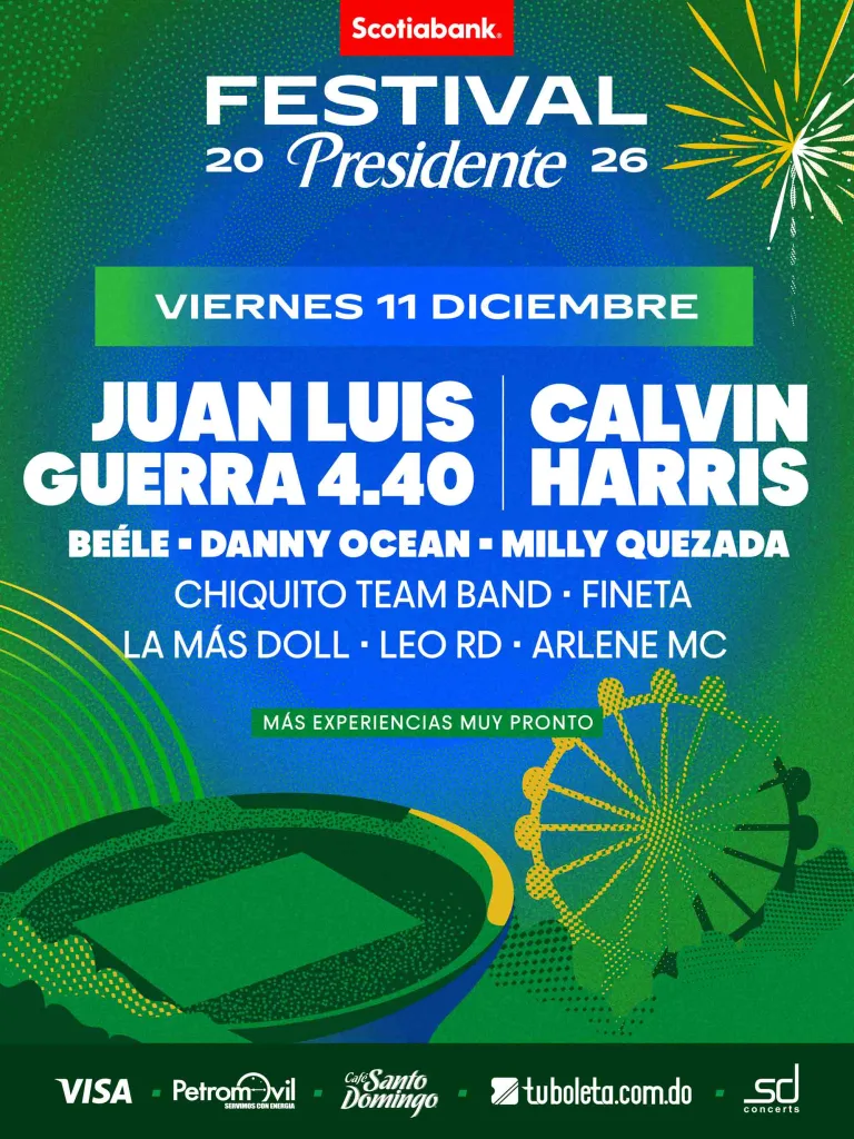 Festival Presidente 2026 inicia venta de boletas con precios desde RD$3,900 Festival Presidente 2026 inicia venta de boletas1