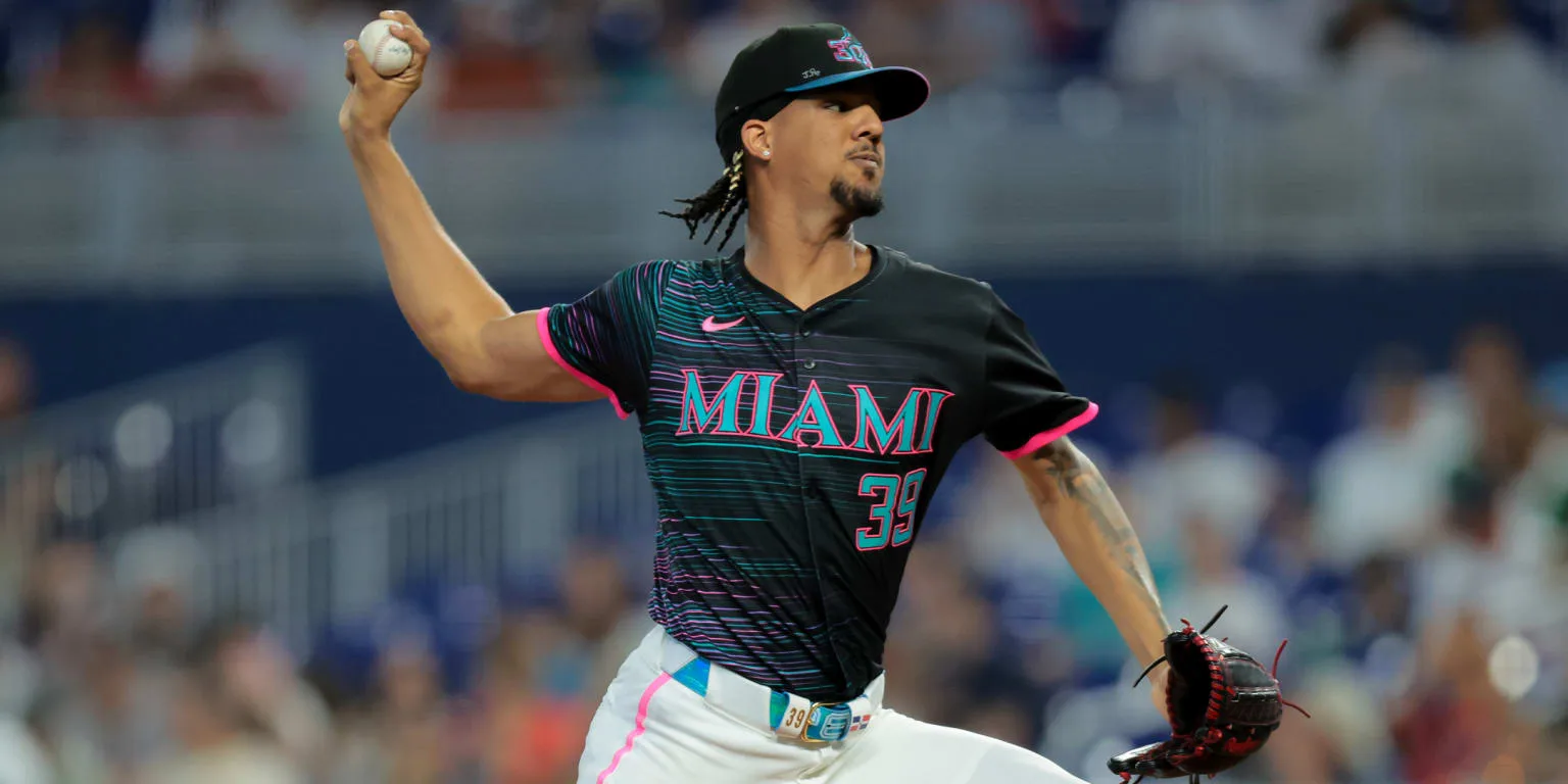 Eury Pérez domina a los Bravos con histórica blanqueada de un solo hit Eury Pérez domina a los Bravos con histórica blanqueada de un solo hit