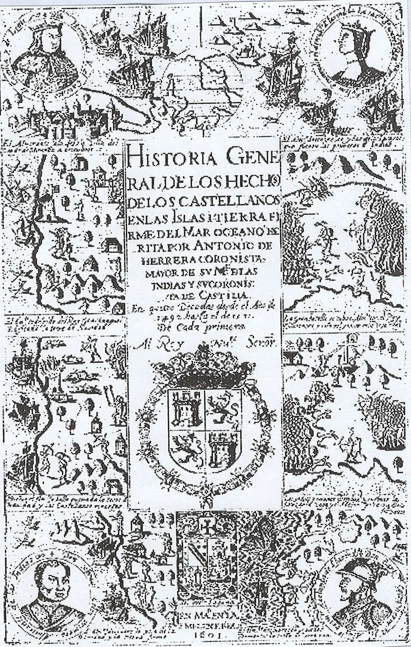 EL MILAGRO DEL SANTO CERRO: LA VIRGEN DE LAS MERCEDES NO SE APARECIÓ EN UNA BATALLA A FAVOR DE LOS ESPAÑOLES Portada libro de Herrera (1601, 1730) y grabados de autor desconocido.